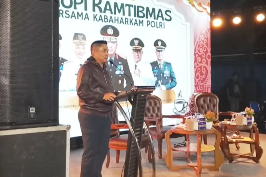 Perkuat Kolaborasi, Kabaharkam Polri Hadiri Ngopi Kamtibmas di Kota Kediri