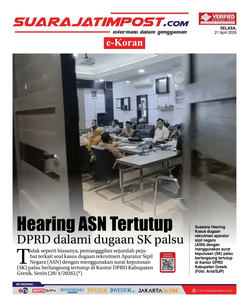 e-Koran, Edisi Selasa, 21 April 2026
