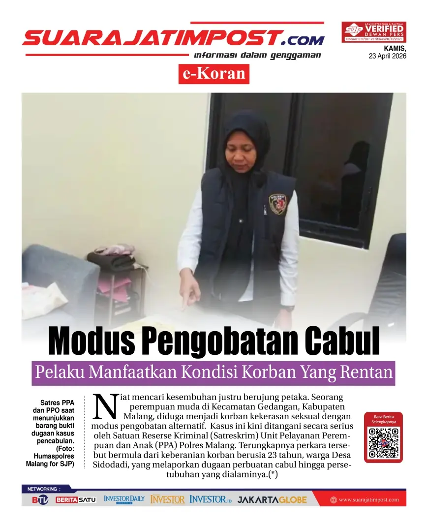 e-Koran, Edisi Kamis, 23 April 2026