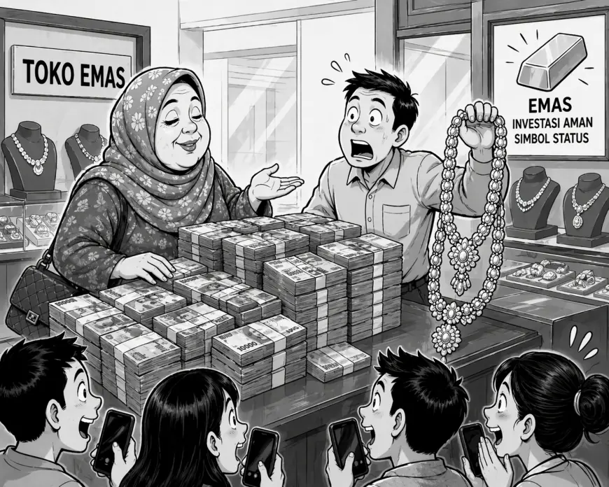 Ibu di Madura Borong Emas Rp1 Miliar Cash, Meja Toko Ikut Deg-degan