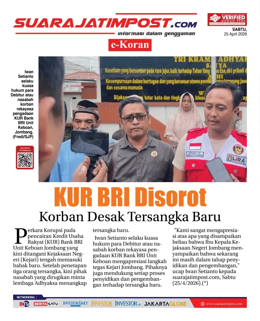 e-Koran, Edisi Sabtu, 25 April 2026