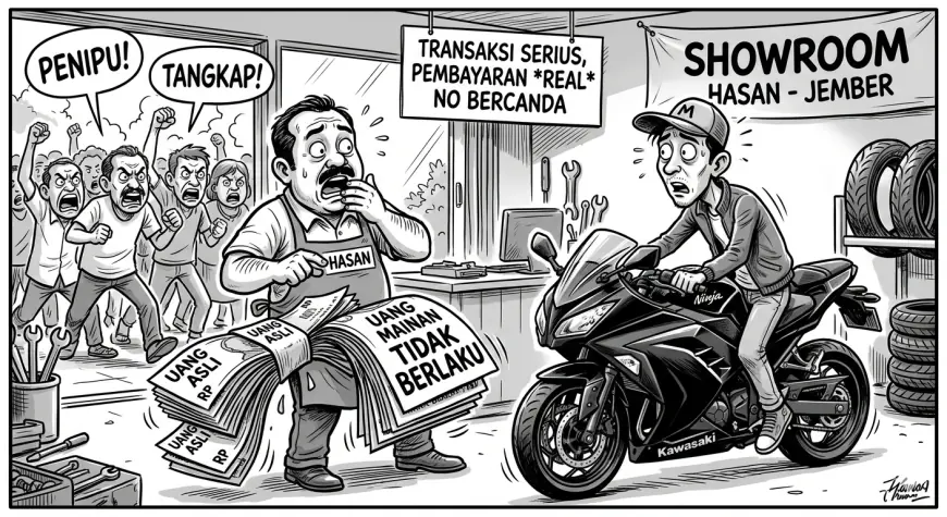 Terlalu Kreatif! Pria Sidoarjo Coba "Nge-Prank” Diler Motor di Jember Pakai Uang Mainan