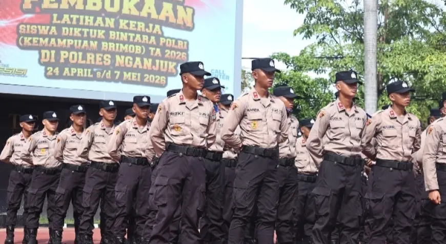 Polres Nganjuk Resmi Buka Latja Siswa Bintara Polri 2026, Kapolres Tekankan Kedisiplinan dan Sisi Humanis