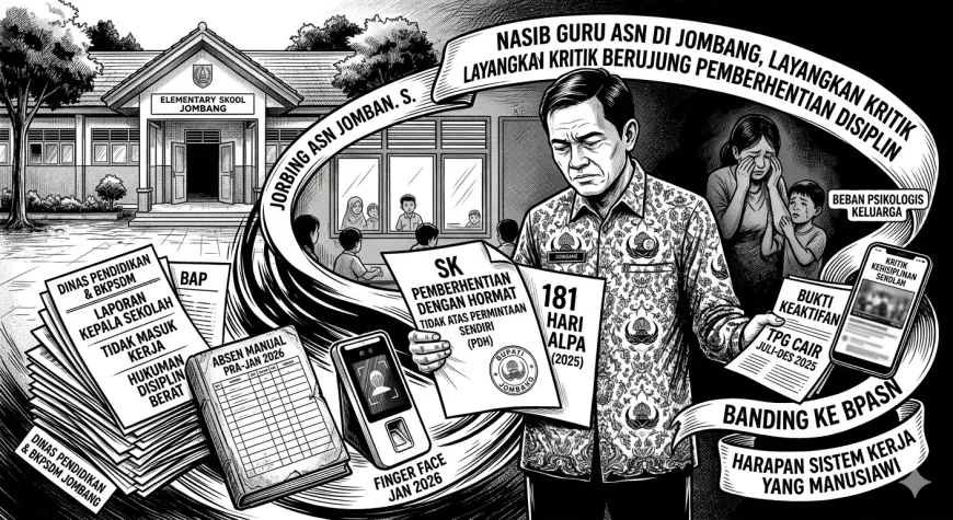 ASN Guru Jombang Dipecat, Bantah Mangkir dan Tempuh Upaya Banding