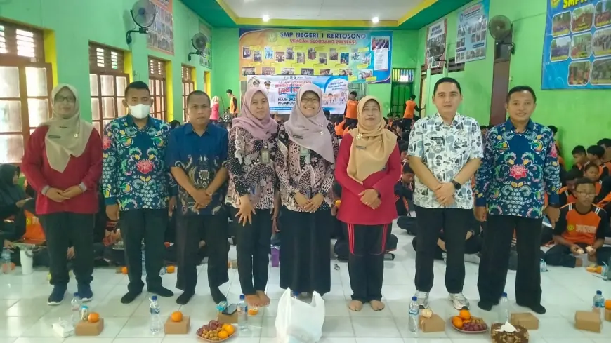 Rayakan HUT Nganjuk ke-1089, Siswa SMPN 1 Kertosono Kompak Aksi Bergizi dan Cegah Anemia