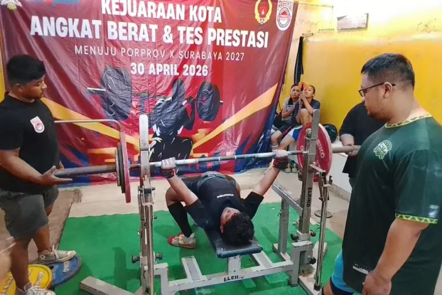 Kejurkot Angkat Berat 2026, Ukur Perkembangan Prestasi Atlet Kota Kediri Menuju Porprov Jatim Mendatang