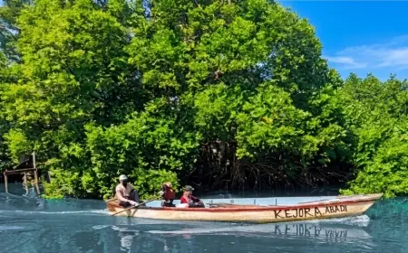 Asyiknya Susur Sungai Alam Curah Asmoro Sidoarjo, Melintasi Labirin Hijau di Ujung Sedati