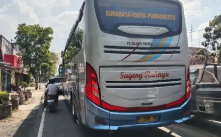Bus Sugeng Rahayu Terobos Jalur Kota Nganjuk, Warga Keluhkan Aksi Ugal-Ugalan