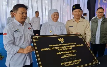 Khofifah Resmikan Revitalisasi dan Rehabilitasi Puluhan Sekolah di Tulungagung, Trenggalek dan Pacitan