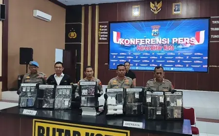17 Kasus Narkoba Terungkap dalam Sebulan, Polresta Blitar Sita Ribuan Pil Dobel L dan Sabu-Sabu