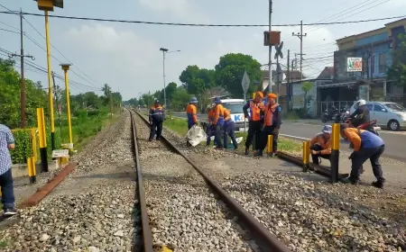 Cegah Kecelakaan, KAI Daop 7 Madiun Tutup Perlintasan Liar di Talun Blitar