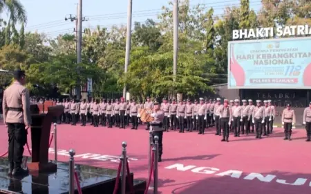 Polres Nganjuk Peringati Harkitnas ke-118, Teguhkan Semangat Jaga Tunas Bangsa Demi Kedaulatan Negara