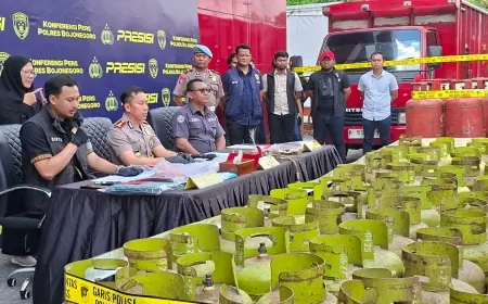 Polisi Bongkar Praktik Pengoplosan LPG Subsidi di Bojonegoro, Ratusan Tabung Diamankan