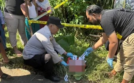 Mayat Bayi dengan Tali Pusar Masih Menempel Ditemukan di Jalan Bocek Malang