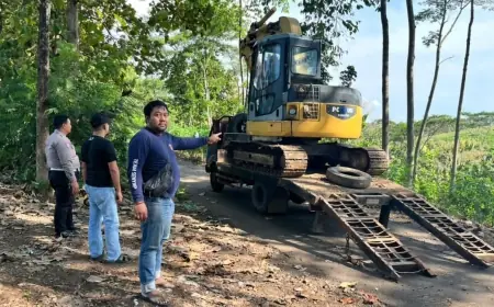 Kelompok Tani Hutan Alas Gedangan, CDK dan Perhutani KPH Jombang Kecolongan Aktivitas Ilegal Ekskavator