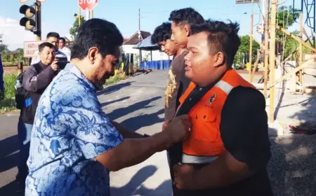 Fasilitas Perlintasan KA Jambean Rampung, BTP Surabaya Minta Warga Tetap Waspada
