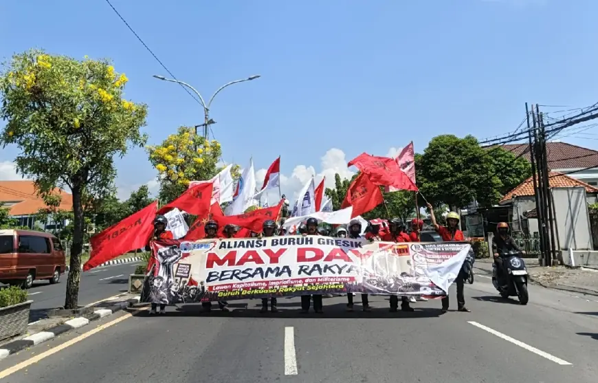 May Day 2026: Serikat Buruh Sebut 60 Persen Pekerja Outsourcing di Gresik Digaji di Bawah UMK