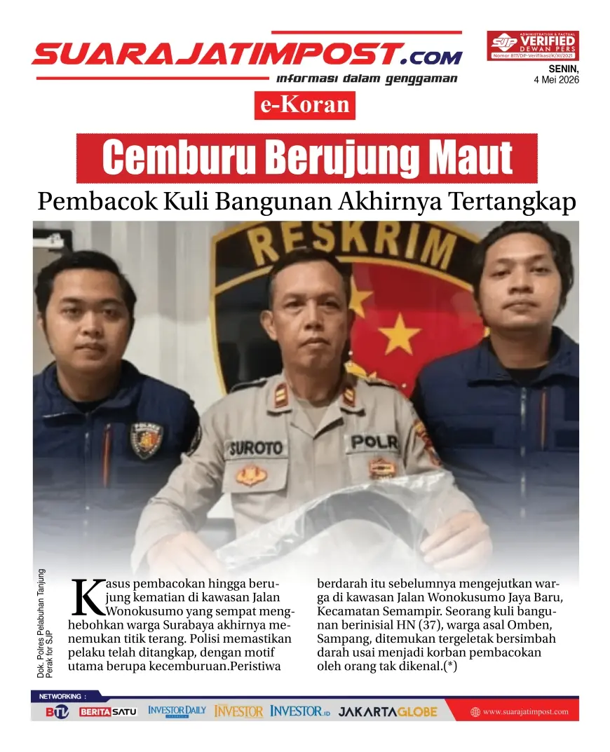 e-Koran, Edisi Senin, 4 Mei 2026