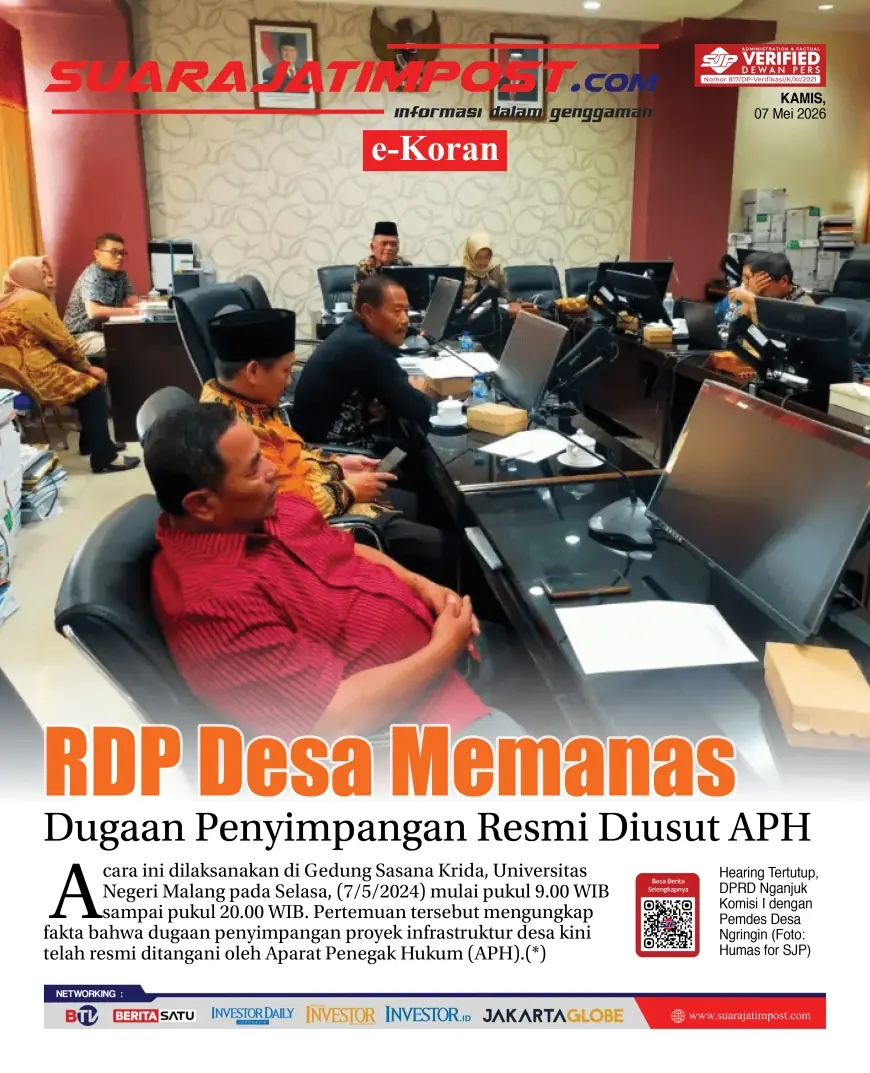 e-Koran, Edisi Kamis, 7 Mei 2026