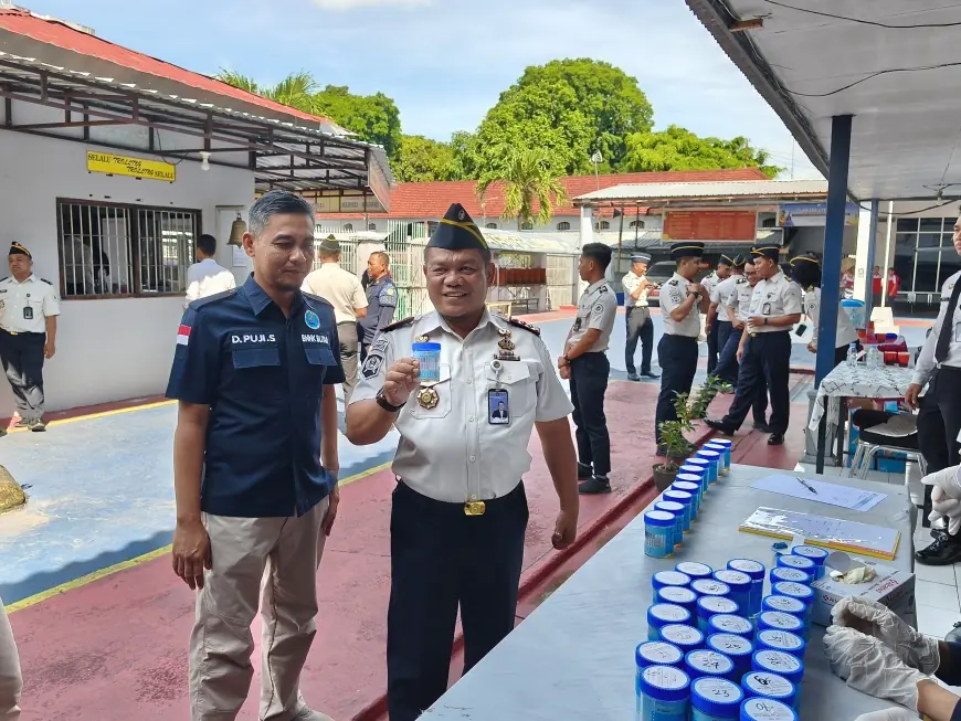 Lapas Kelas IIB Blitar Gelar Razia Kamar Hunian dan Tes Urine Massal