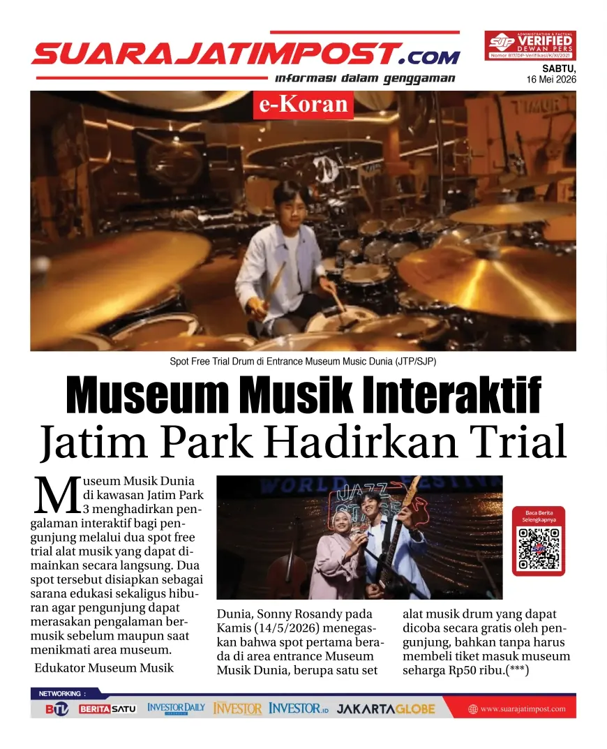 e-Koran, Edisi Sabtu, 16 Mei 2026