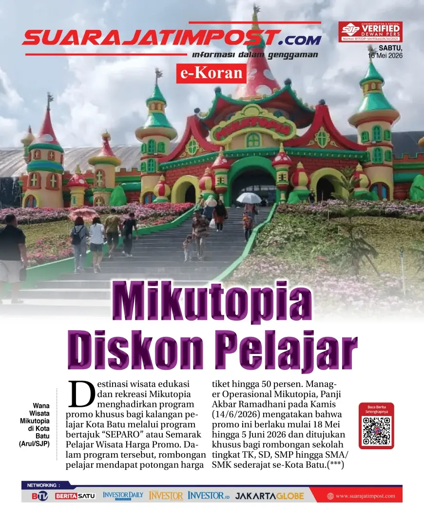 e-Koran, Edisi Sabtu, 16 Mei 2026