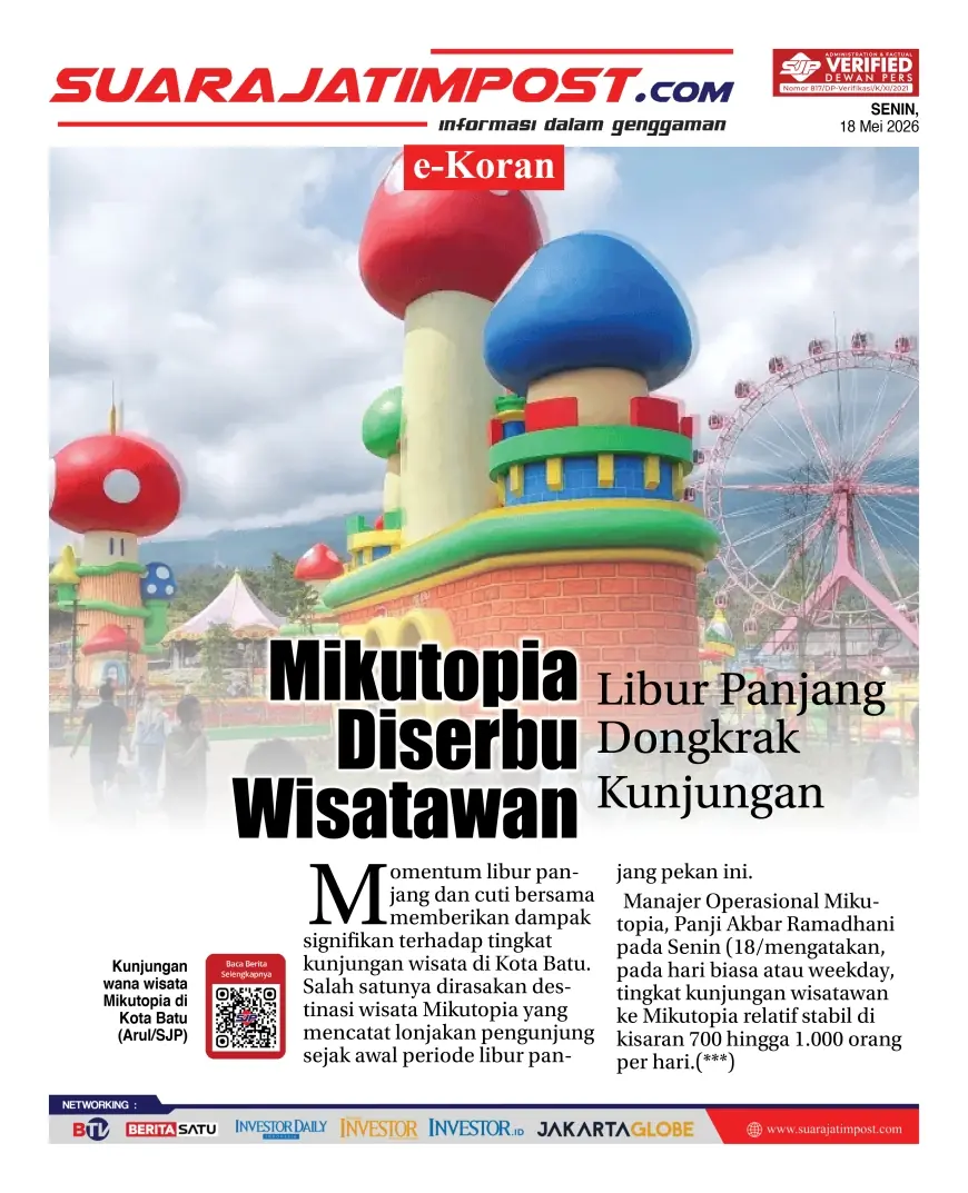 e-Koran, Edisi Senin, 18 Mei 2026
