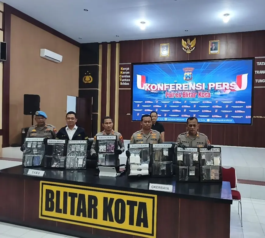 17 Kasus Narkoba Terungkap dalam Sebulan, Polresta Blitar Sita Ribuan Pil Dobel L dan Sabu-Sabu