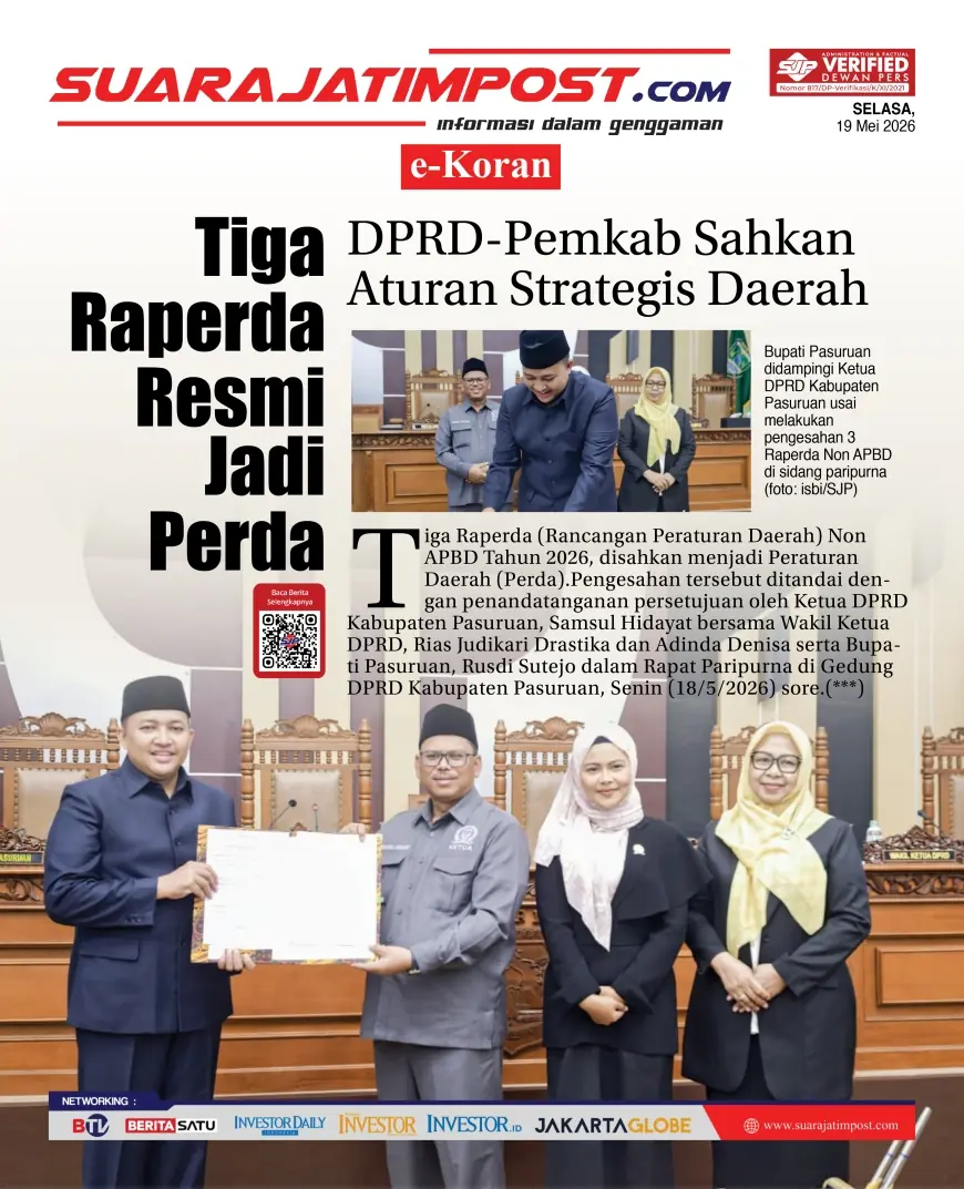 e-Koran, Edisi Selasa, 19 Mei 2026