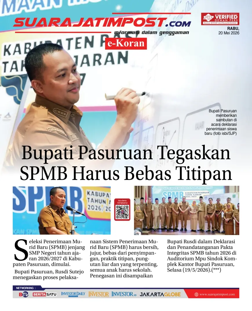 e-Koran, Edisi Rabu, 20 Mei 2026