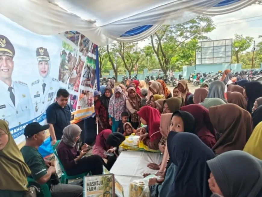 Warga Serbu Gerakan Pangan Murah di Bojonegoro, Beras hingga Minyak Goreng Ludes Hitungan Jam