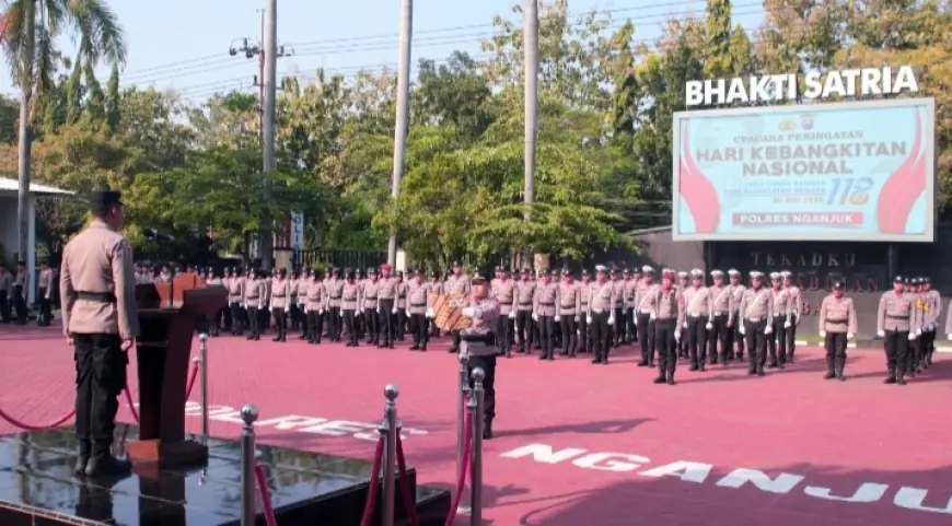 Polres Nganjuk Peringati Harkitnas ke-118, Teguhkan Semangat Jaga Tunas Bangsa Demi Kedaulatan Negara