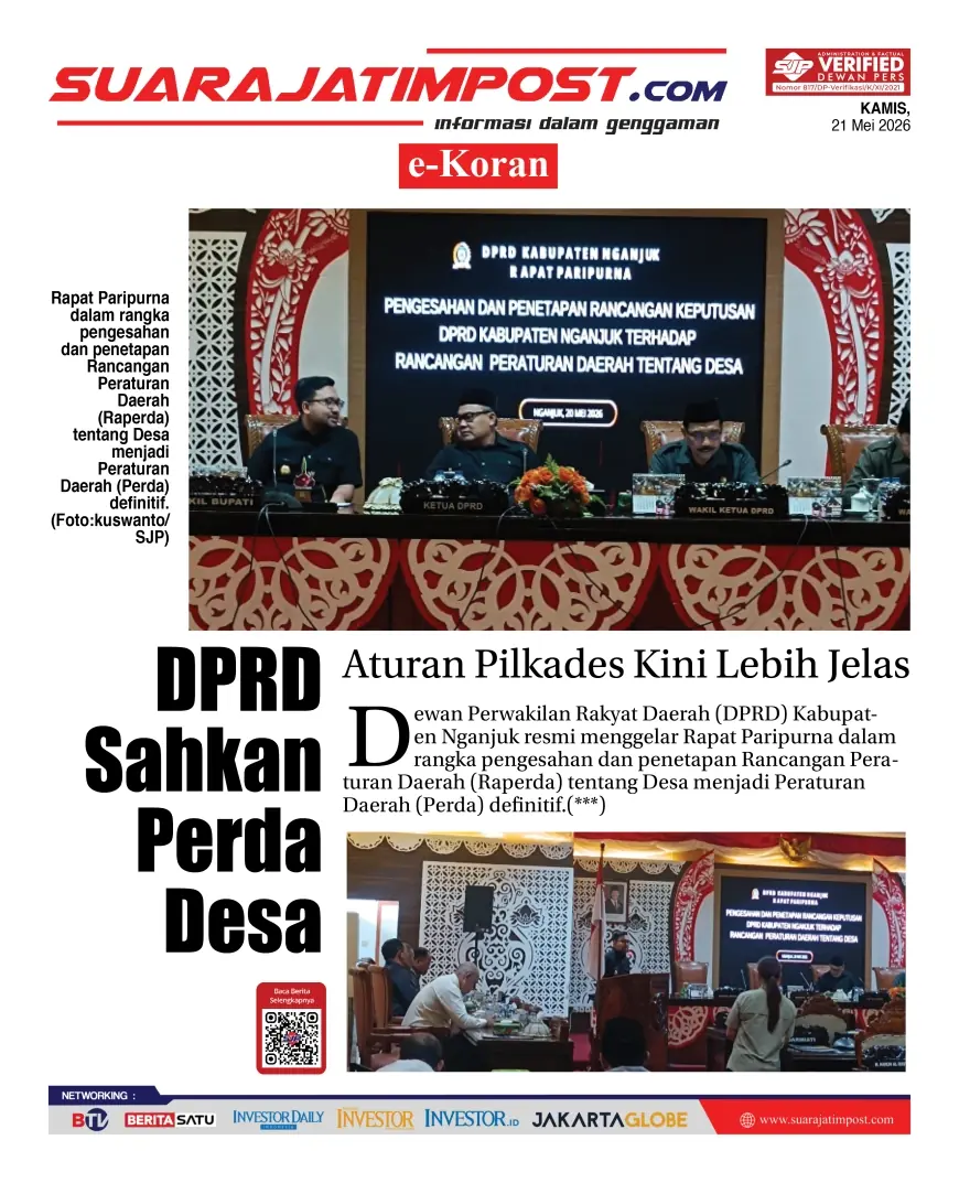 e-Koran, Edisi Kamis, 21 Mei 2026