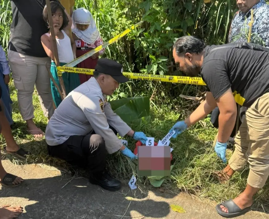 Mayat Bayi dengan Tali Pusar Masih Menempel Ditemukan di Jalan Bocek Malang