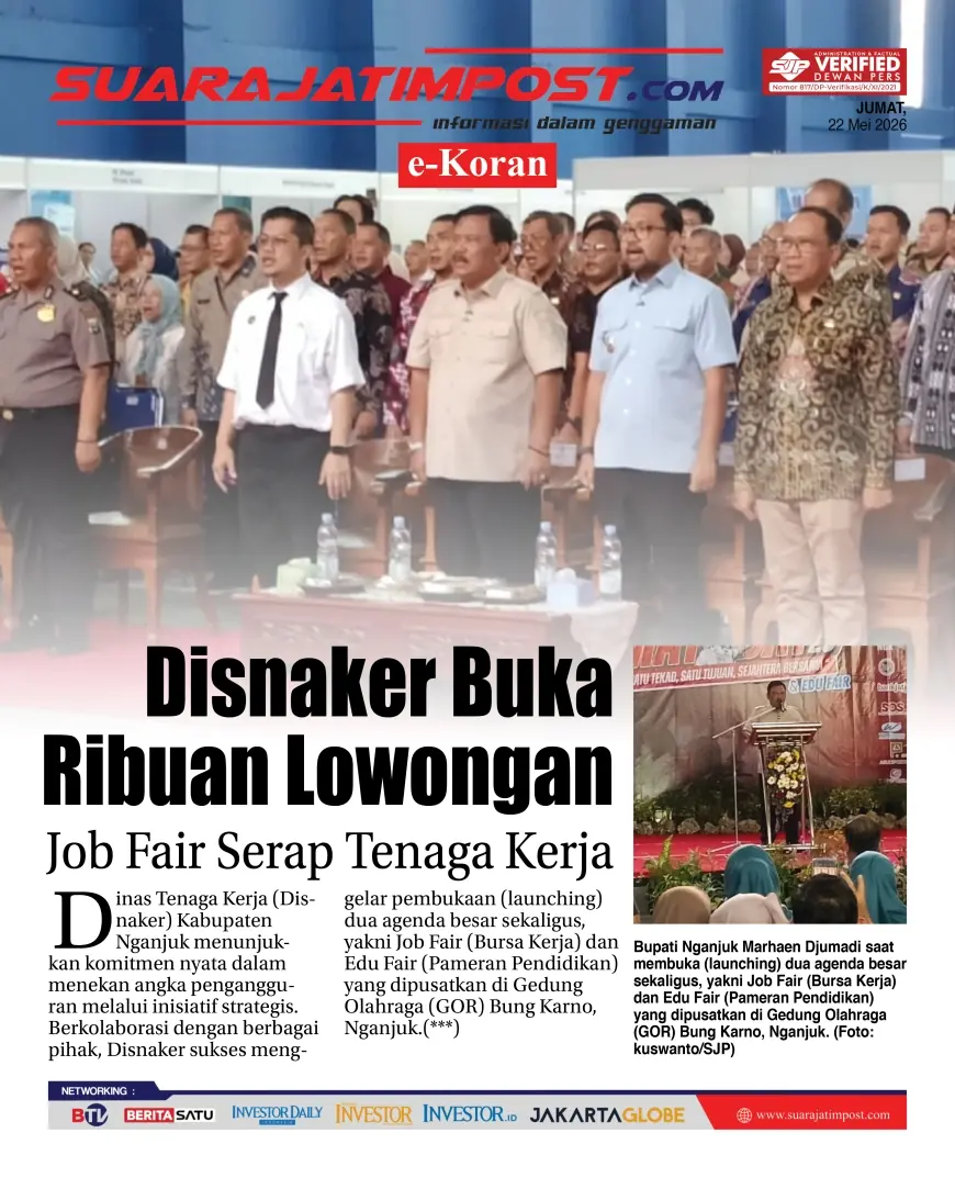 e-Koran, Edisi Jumat, 22 Mei 2026