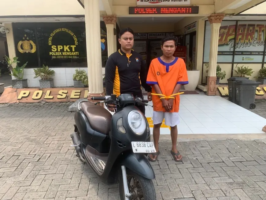Nyamar Jadi Penumpang lalu Pukul Ojol Pakai Pipa Besi, Begal di Gresik Akhirnya Diringkus