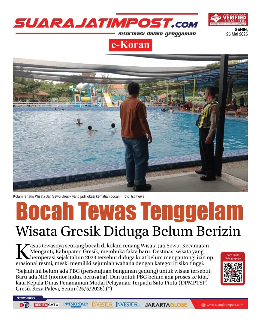 e-Koran, Edisi Senin, 25 Mei 2026