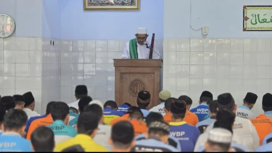 Rutan Kelas IIB Nganjuk Fasilitasi Salat Iduladha Bagi 317 Warga Binaan