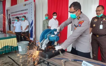 Kejari Kota Probolinggo Musnahkan Belasan Jenis Barang Bukti, Kasus Narkoba Mendominasi