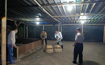 Usai Dilaporkan Warga, Arena Sabung Ayam di Garum Blitar Dibubarkan Polisi