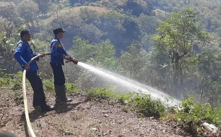 Lahan di Kawasan Wisata Arak-arak Bondowoso Terbakar