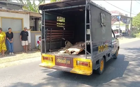 Pemotor Tanpa Identitas Tewas Terlindas Truk Molen di Nganjuk