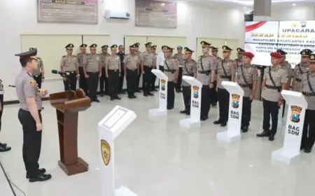 Rombak Jajaran PJU dan Kapolsek, Kapolres Nganjuk: Jangan Ada Jarak dengan Masyarakat