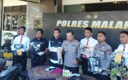 Bawa Sajam Saat Suroan, Dua Pemuda Terjaring Penyekatan Polisi di Singosari Malang