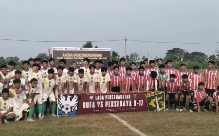 Laga Persahabatan Persebaya U-17 Vs BUFA di Jombang Jadi Ajang Solidaritas Memajukan Bakat Pesepakbola Muda