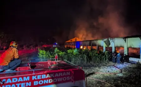 Korsleting Diduga Jadi Pemicu, Kebakaran Gudang Tembakau di Bondowoso Merembet ke Tiga Rumah Warga