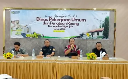 Tingkatkan Kualitas Pelayanan Publik, Dinas PUPR Nganjuk Gelar Forum Konsultasi Publik dan Review RTRW