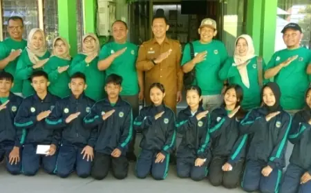Kadisdik Nganjuk Lepas Kontingen O2SN Tingkat Provinsi, Titip Pesan Jaga Fisik di "Kota Angin"