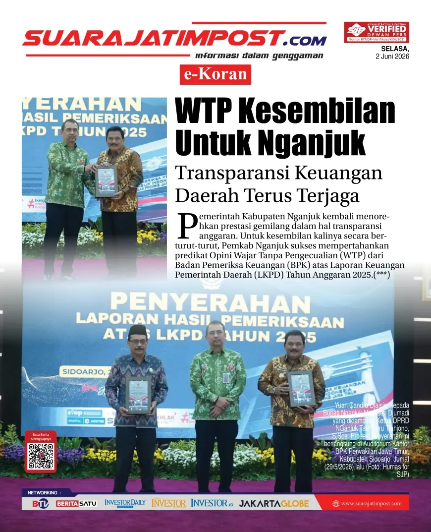 e-Koran, Edisi Selasa, 2 Juni 2026