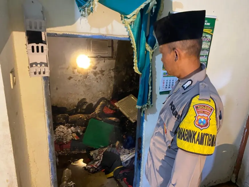 Diduga Akibat Puntung Rokok, Lansia Asal Jombang Tewas Terbakar